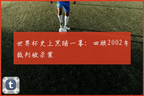 世界杯史上黑暗一幕：回顾2002年裁判被杀案